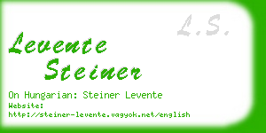 levente steiner business card